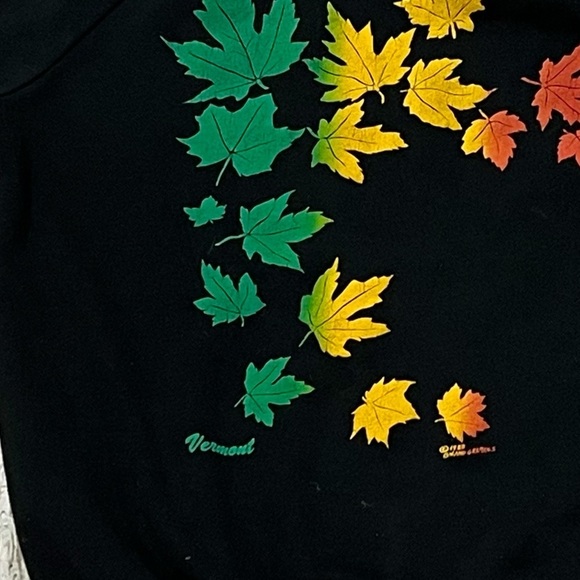 Vintage 1980s Vermont Tourism Travel Destination Travel Short Sleeve Sweatshirt - Picture 3 of 3